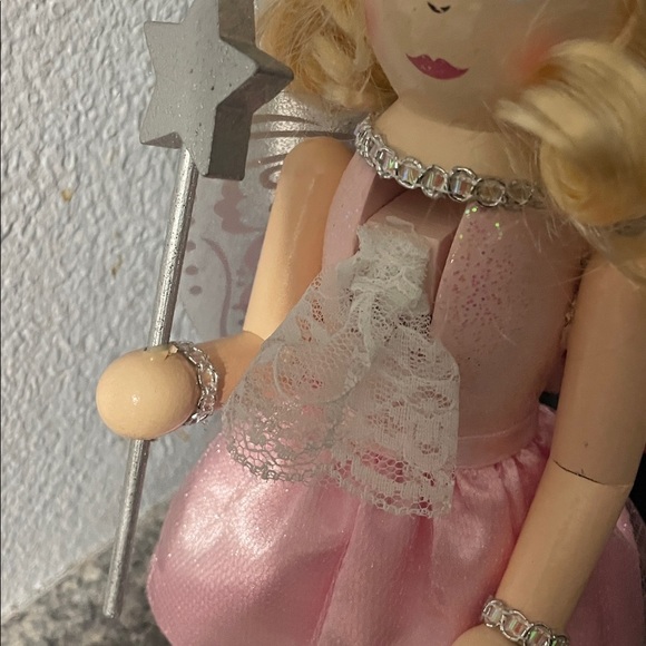 Wooden Nutcracker punk fairy with magical wand 14” - Picture 8 of 8